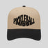 Beige and black cap with 'Pickleball' text on a light gray background
